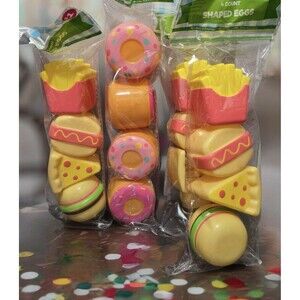 16 Fast Food & Dessert - Novelty Plastic Treat Containers - Party Favors